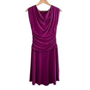 Lilla P Dress Womens Large L Sleeveless Magenta Purple Knit Stretch